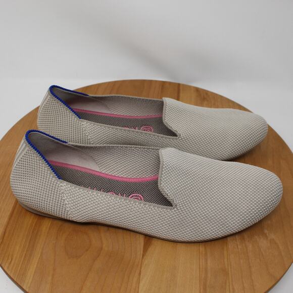 Rothys Shoes Womens 10 The Loafer Flats Retired Linen Nude Beige Work Business - Picture 1 of 9